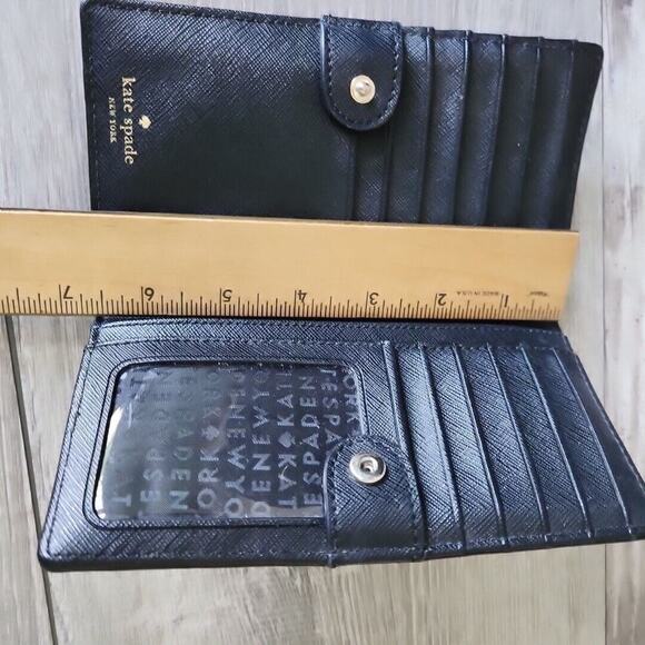 Kate Spade New York Laurel Way Jeweled Small Hadlee Handbag + Wallet Black EUC - Picture 13 of 16